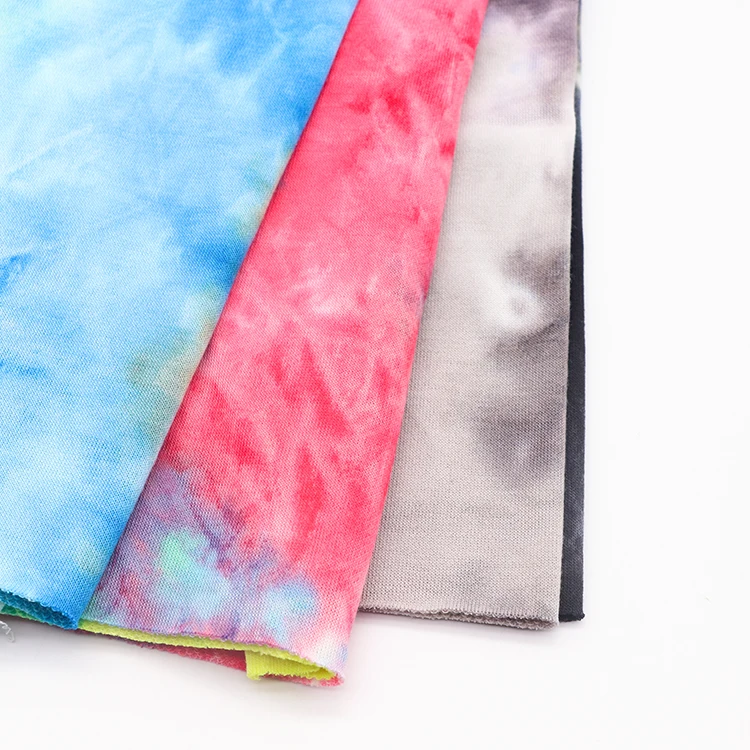 Fabric online Custom tie dye super soft 100 polyester fleece velvet fabrics for clothes