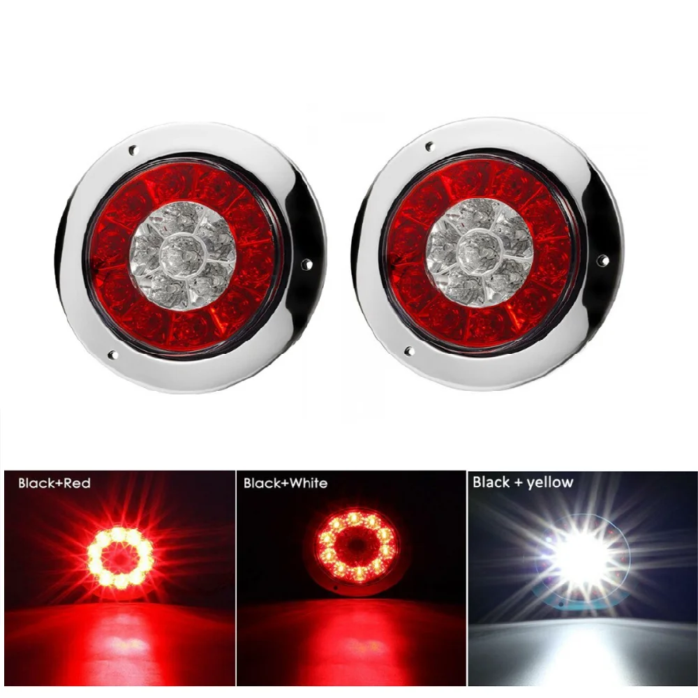 13 7*13 7 см 5.39in 24v 16led 4 провода с нержавеющей сталью задний фонарь для грузового прицепа