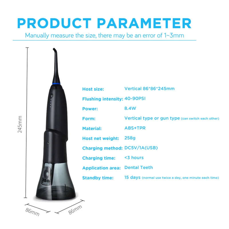 Electric Hot Sell Teeth Flosser IPX7 Waterproof Oral Ir rigator Cordless Water Dental Flosser