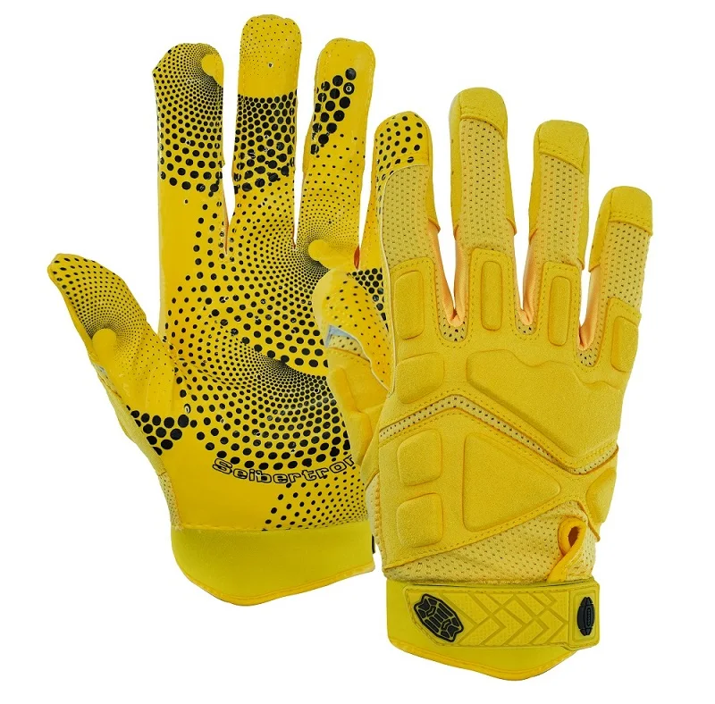 Seibertron G.A.R.G 2.0 Gel Filled Patented Anti-Impact Ultra-Stick Football Sports Receiver Gloves Youth