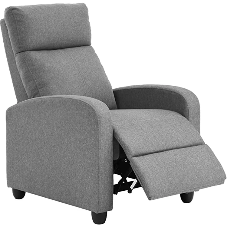 Modern Fabric Recliner Chair Home Theater Seating with Pocket Lounge Single With Footrest and Backrest Recliner Sofa