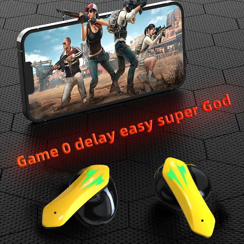 Type-c headset X16S waterproof led digital display bass headset low delay wireless game headset black white yellow headphones
