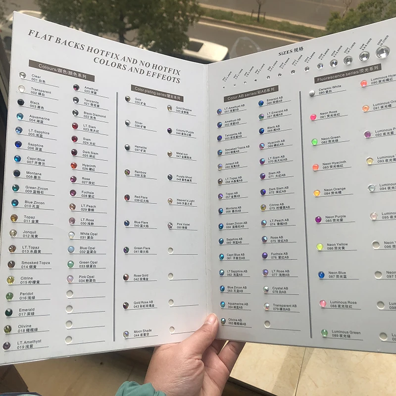 JUNAO Non Hot Fix Rhinestones Color Chart Nails Glass Rhinestone 90 Colors Decorations Crystals Flatback In Bulk