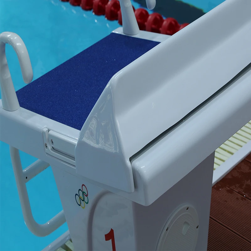 2024 Latest Release Non-Slip Fiberglass Starting Block Portable Rectangle Pool & Accessories with Custom Logo Cover & Base