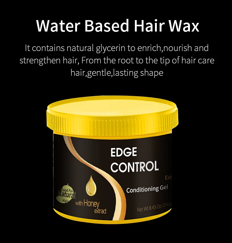 Customized Edge Control Vegan Men Organic Strong Hold Styling Hair Wax Wholesale Vendor Max Hold Edge Control