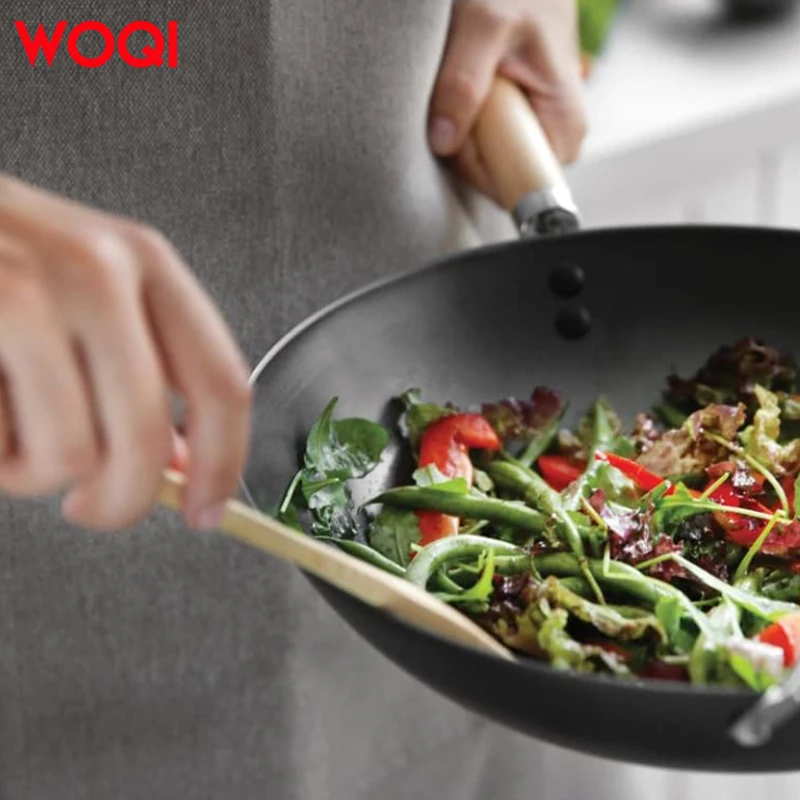 WOQI Bamboo Kitchen Accessories Cooking Wood Tableware Wooden Spatula for Kitchen Sustainable