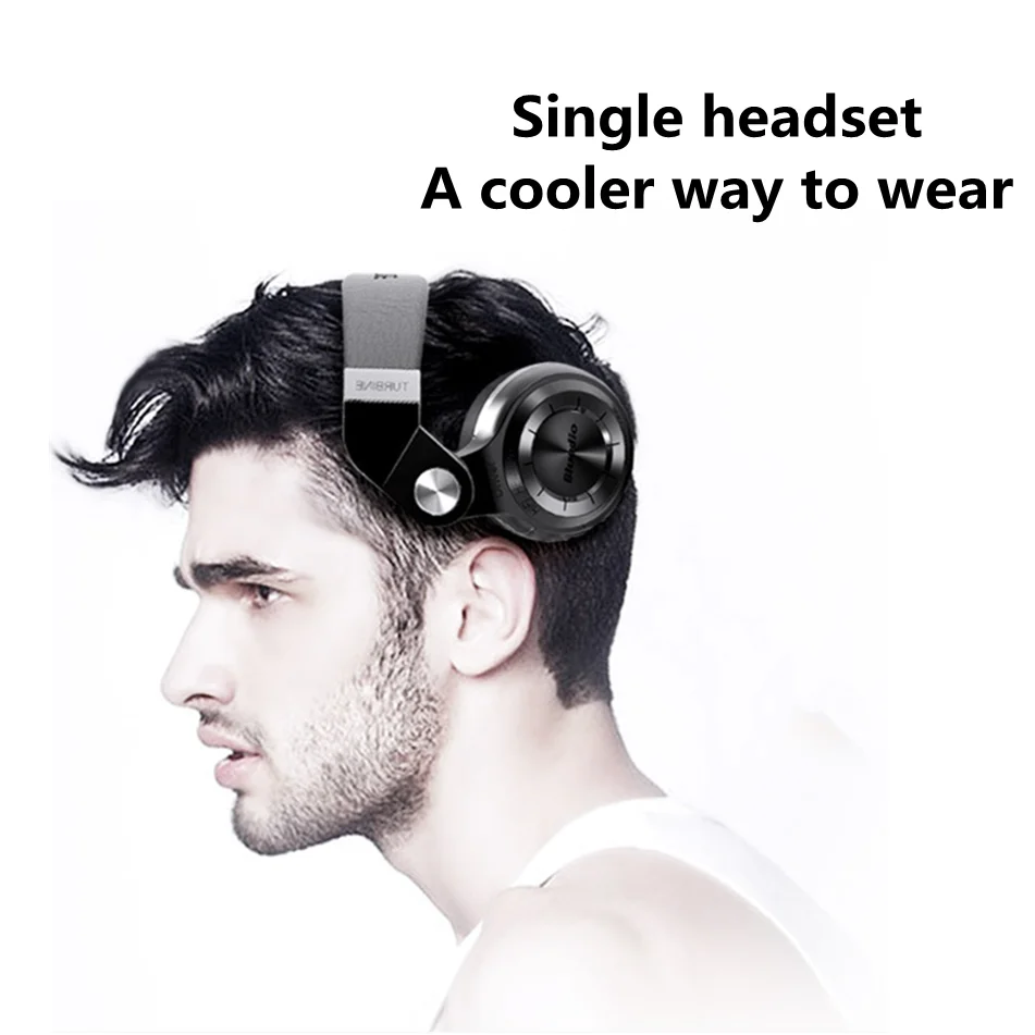Bluedio Headphones T2+ T2S Bt Headphone BT 5.0 Super Bass Music Headphone Supports Audio line-in FM Memory Card