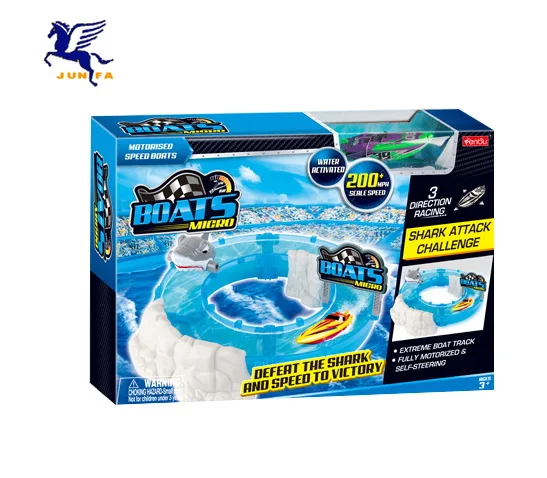 Креативная Индукционная Акулий атака трек интеллектуальная игрушка для выхода электрические лодки водный