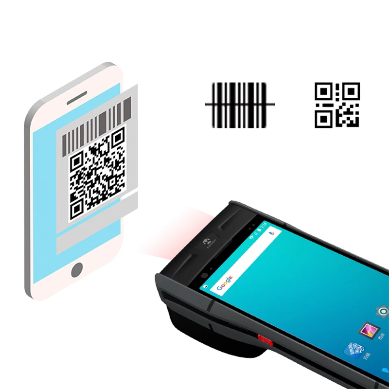 Blovedream S60 4G Handheld Android PDA with Thermal Sticker Printer Support 1D 2D Barcode Scanning Lottery Food Ordering