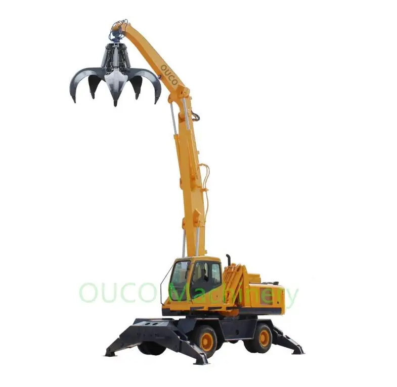 
scrap handler wheel mounted Electrical hydraulic Material Handler Manufacturer 