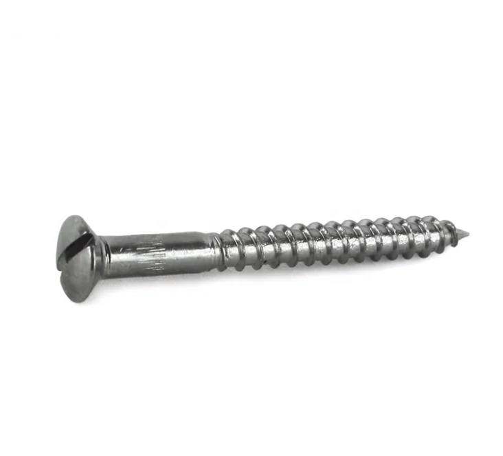  Customized Countersunk Self Tapping Screw Slotted Raised Head Wood
