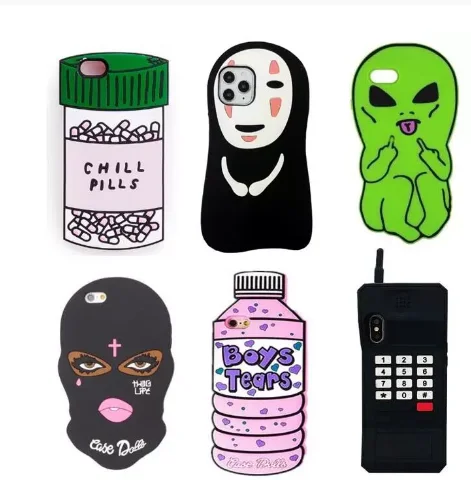 New Fashion Cute Cartoon Design For iPhone X Case Hot Trendy Chic Cool 3D Soft Rubber Silicone Cover For iPhone X