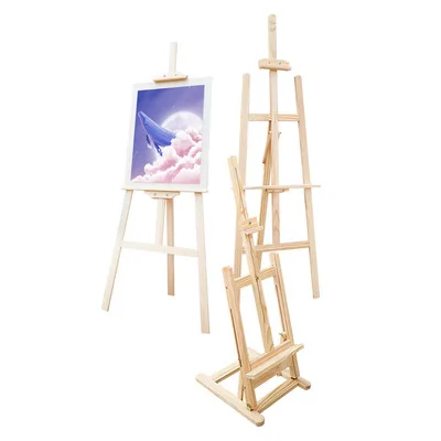 Solid Wood Portable Foldable Art Student Easel Special Display Table Easel for Painting Use Metal