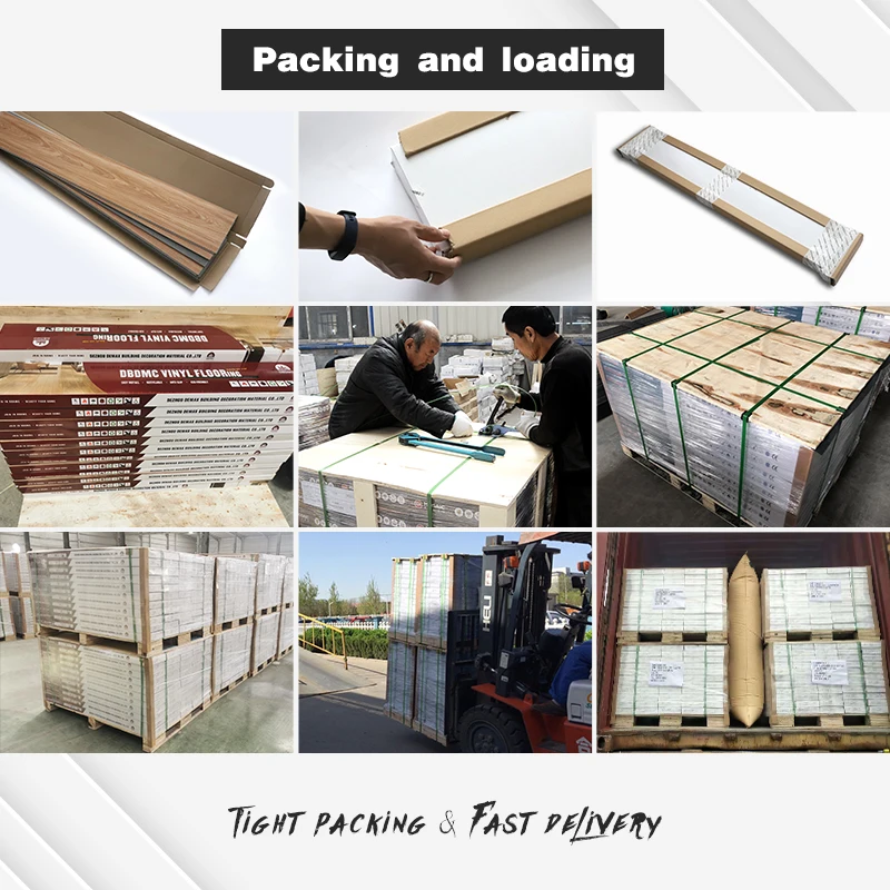 wood texture rigid core SPC flooring