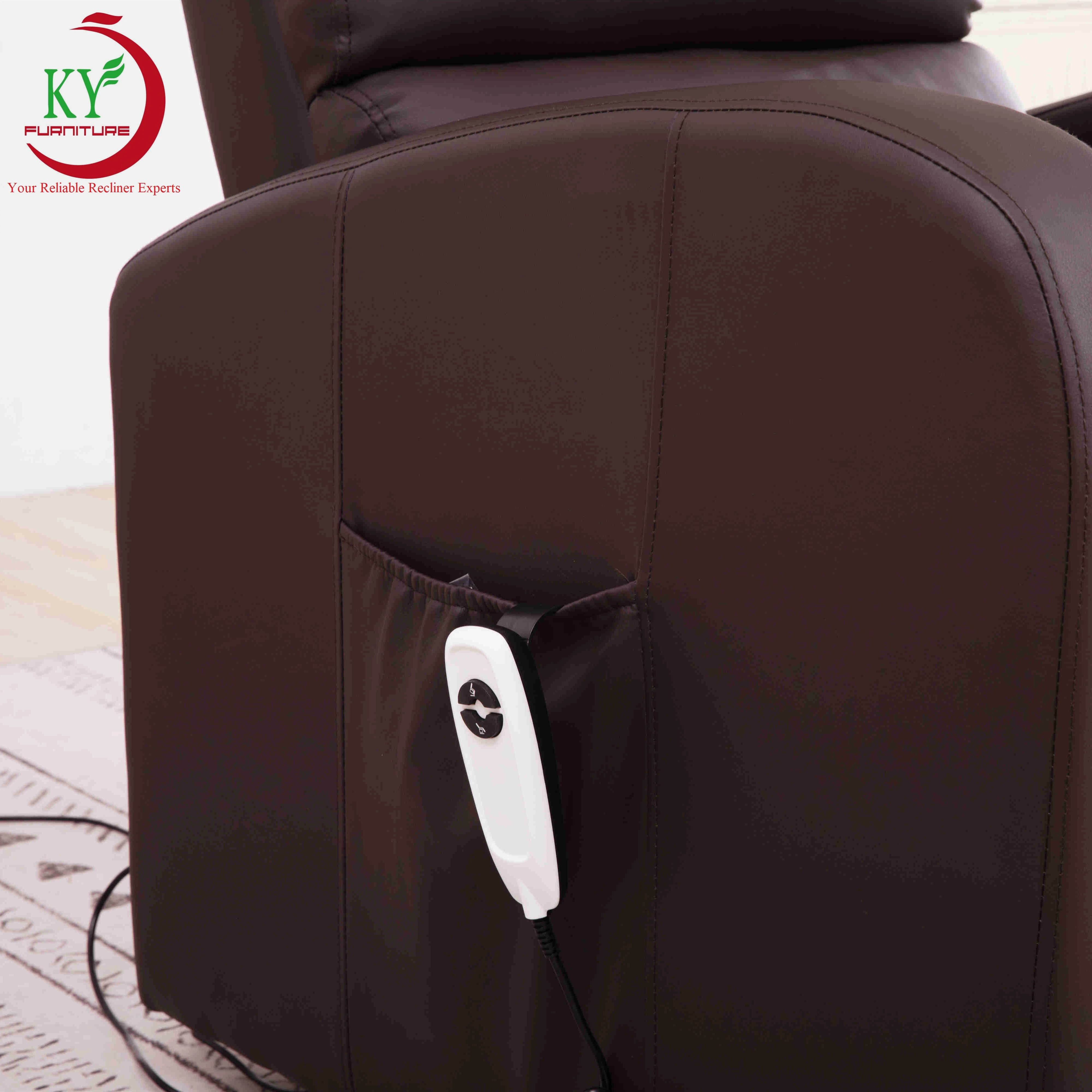 JKY Furniture Single Motor Electric Power Lift Riser Recliner Sofa Chair With 8 Points Massage For Elderly And Disabled