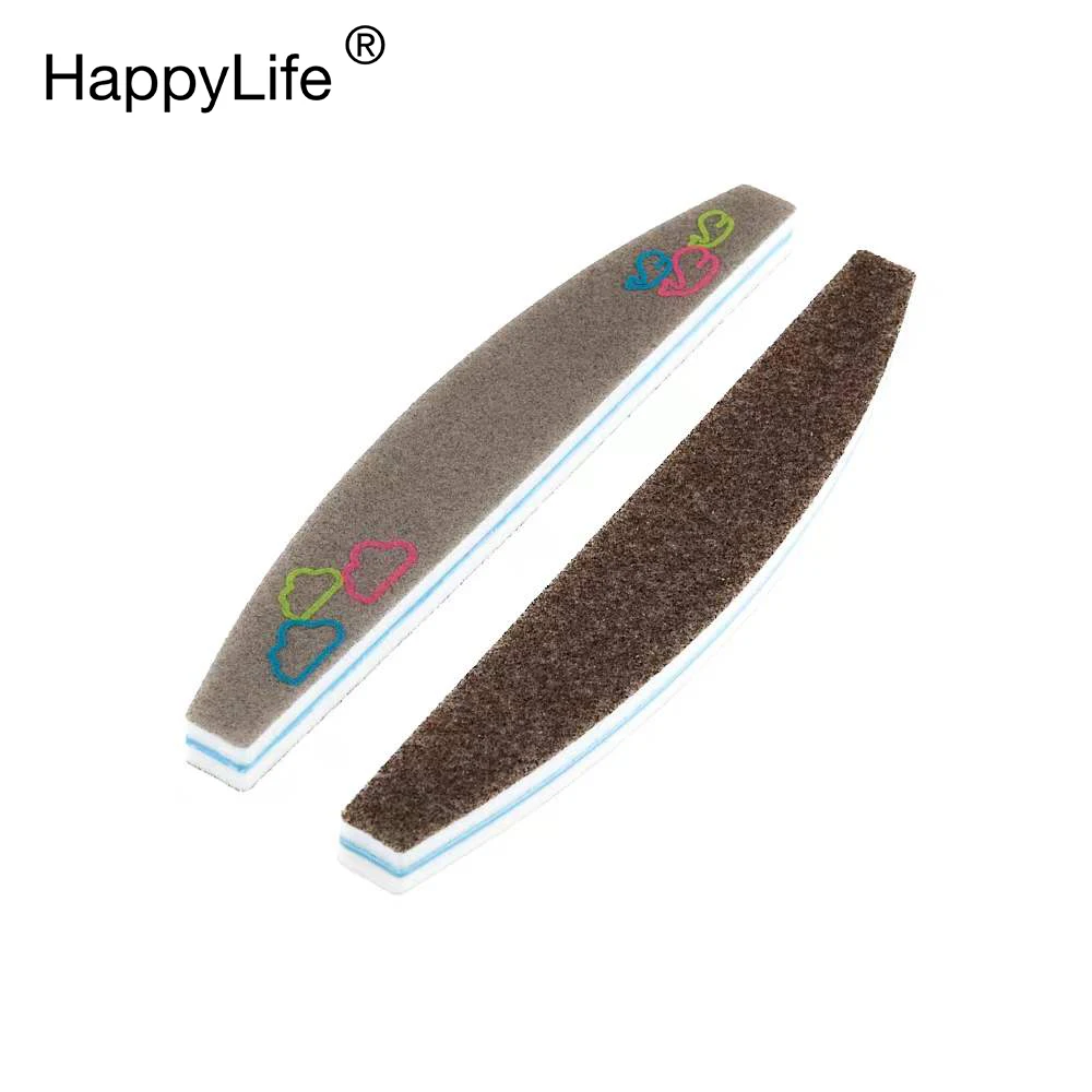 HappyLife профессиональная губка с напечатанным логотипом на заказ, инструменты для дизайна ногтей, светящийся буфер, пилка для ногтей