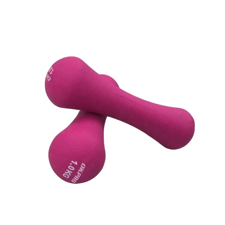 Gym Fitness Colorful Bone Shape Neoprene Dumbbell For Women