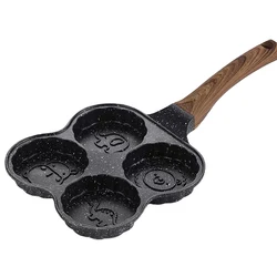 New Arrival Medical Stone Four-hole Omelette Pan Non-stick Egg Pastry Cookware Pot Mini Omelette Breakfast Frying Pan