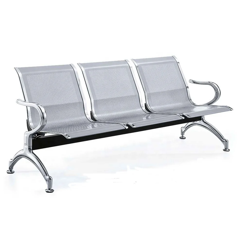 High Quality Airport Waiting Chair Hospital Waiting Room Stainless Steel 3 Seats Waiting Chair for Public Area