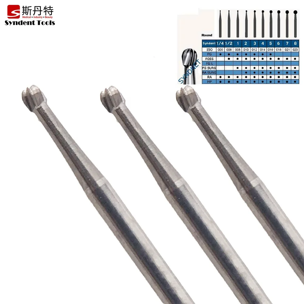 CNC machine made dentist use RA carbide bur 1.8mm round head RA 6