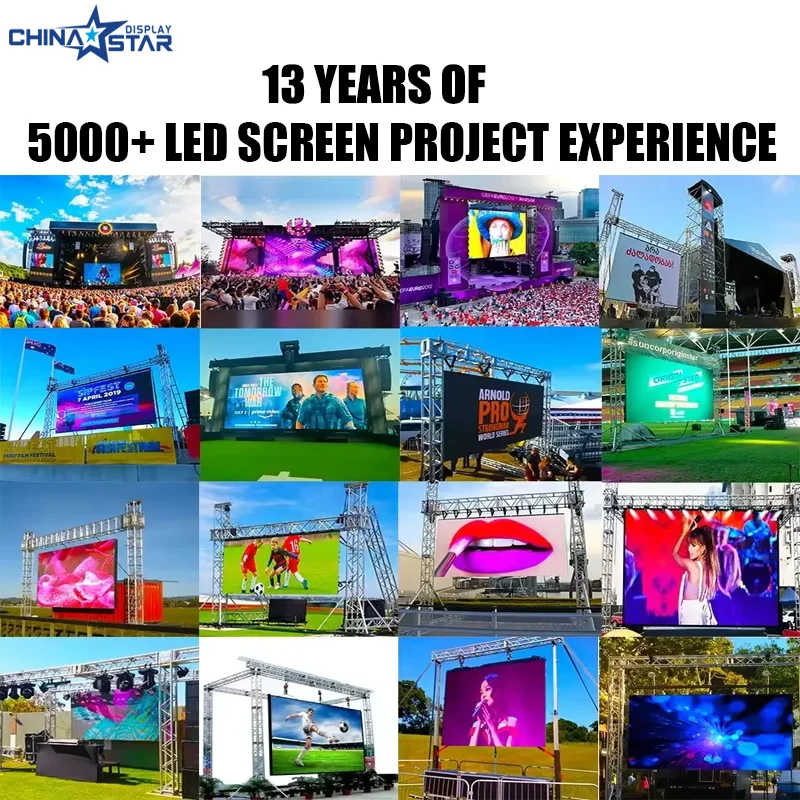 Seamless Splicing 500x500mm Indoor Outdoor Giant Stage Background Led Video Wall Panel P3.91 Rental LED Screen for Nightclubs