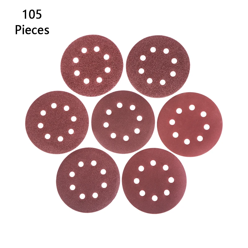 Wholesale 105/Box Making Machine Flocked Paper Backed Sandpaper Discs Set Sand Discs