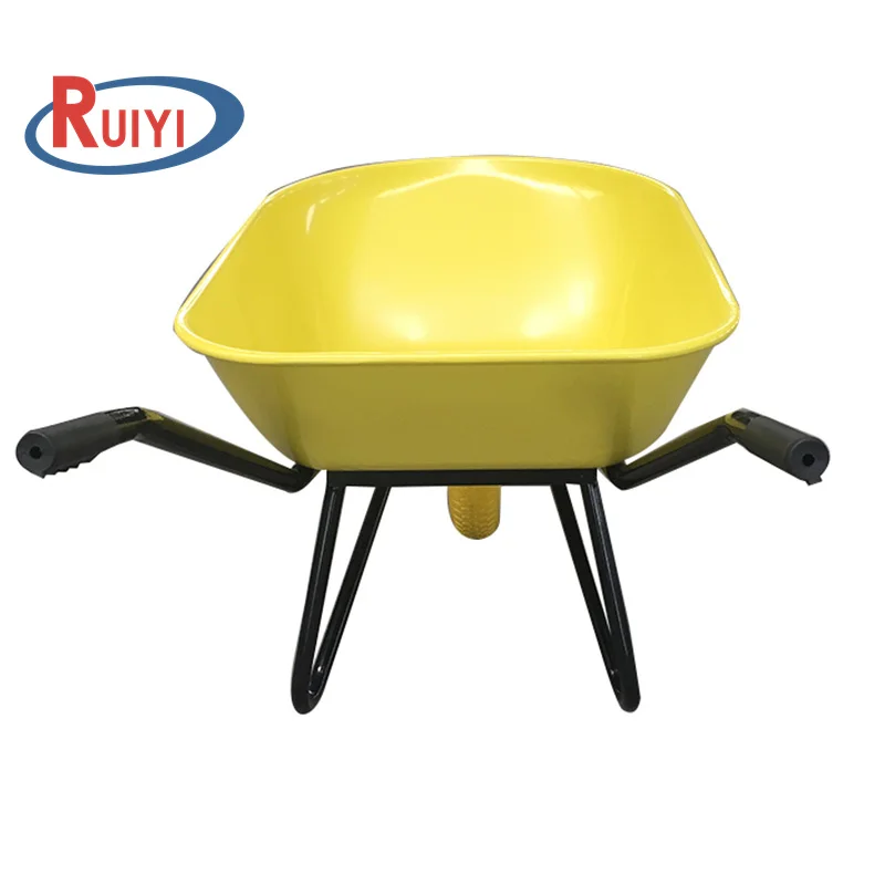 wheelbarrows Steel Construction Galvanized wheelbarrow with PU wheel Fort 120L galvanised tub tray wheel barrow