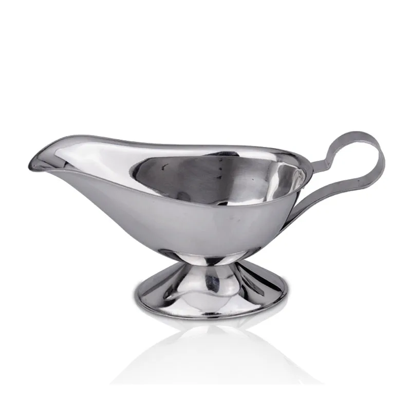 
Kitchen Table Ware Personalized Stainless Steel Silver Sauce Boat Gravy Boat 