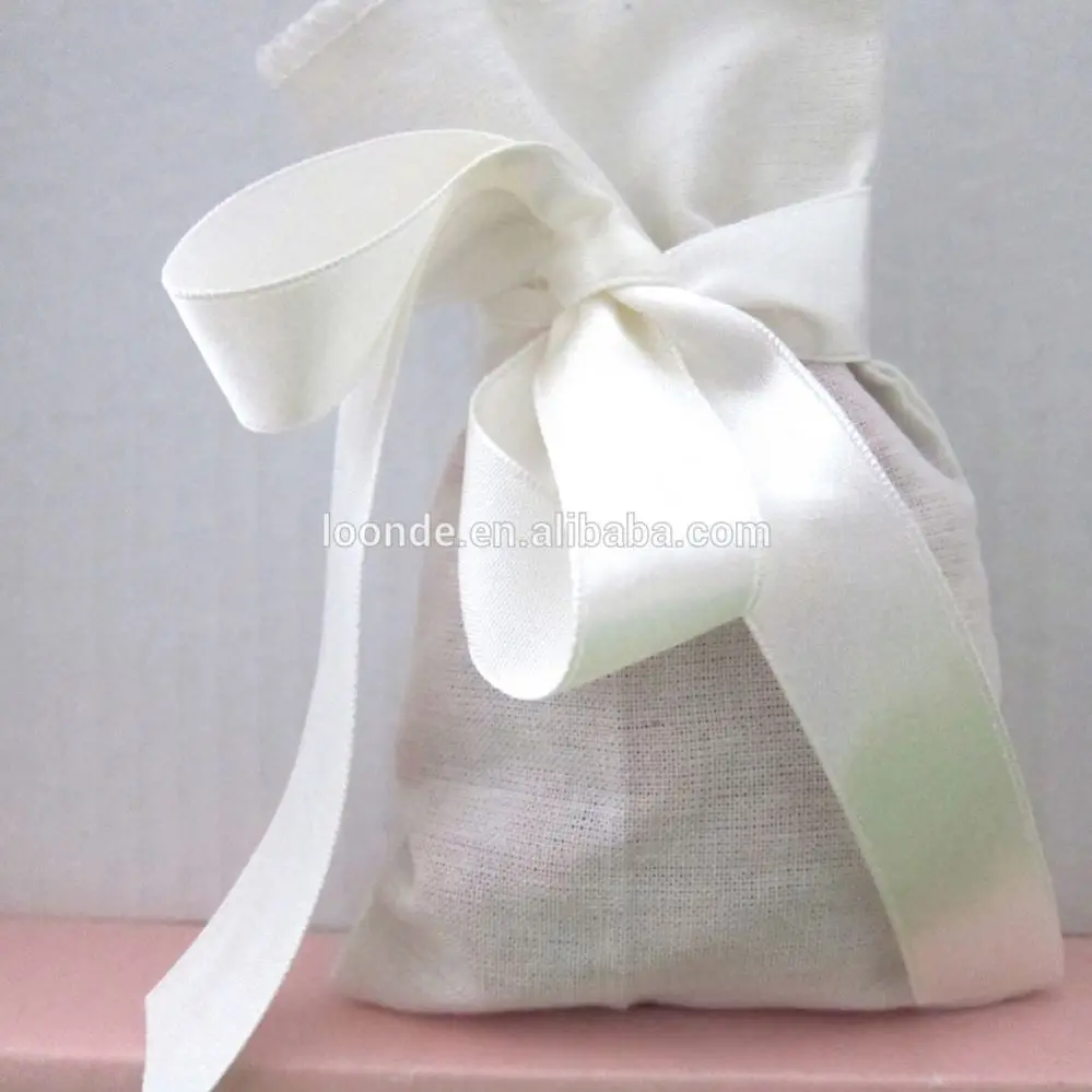 Fashion Cotton Drawstring Shopping Eco Reusable Folding Grocery Cloth Underwear Pouch Case Travel Home Storage Bag