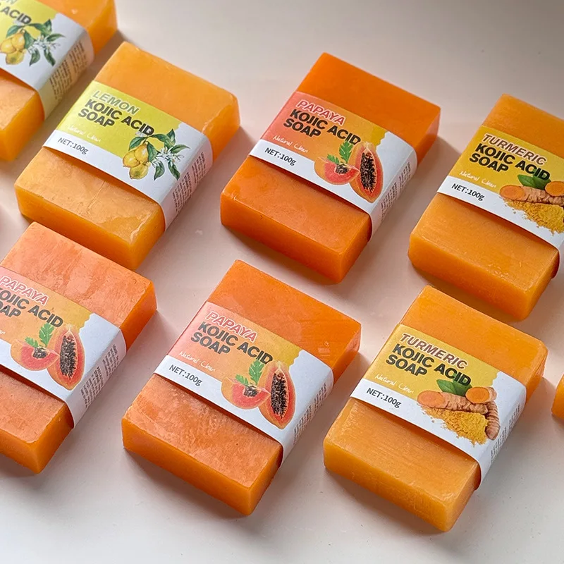 Private Label Turmeric & Kojic Acid Handmade Soap Organic Turmeric And Honey Soap Skin Whitening Body Home Made Soap