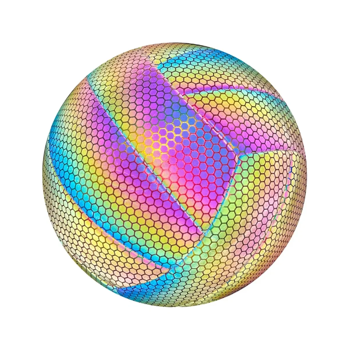 High-end soft-touch PU holographic light-emitting custom volleyball, lightweight game dark light-emitting volleyball