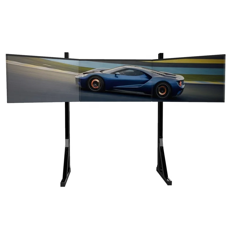 Sim Rig Racing Simulator Single Screen Mounts Triple Screen Universal monitor design Flat 25 inches monitors ROG Bezel Free Kit