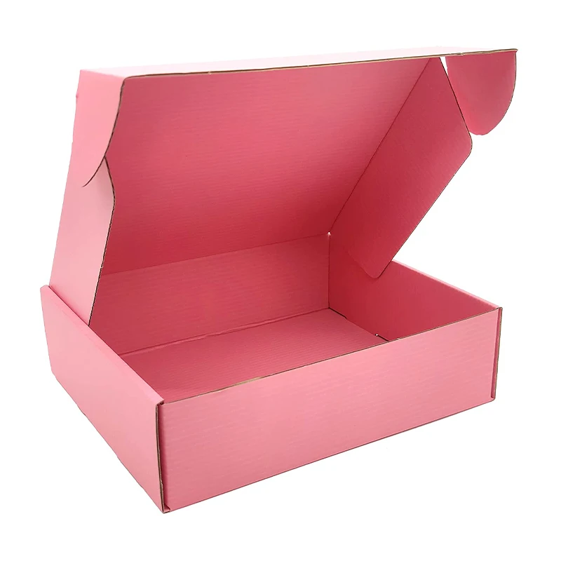 Free Sample Shipping Products A5 Box Uv Printing Pr Gift Pink Color Mailer Cardboard Packaging Boxes for Small Business Supplier
