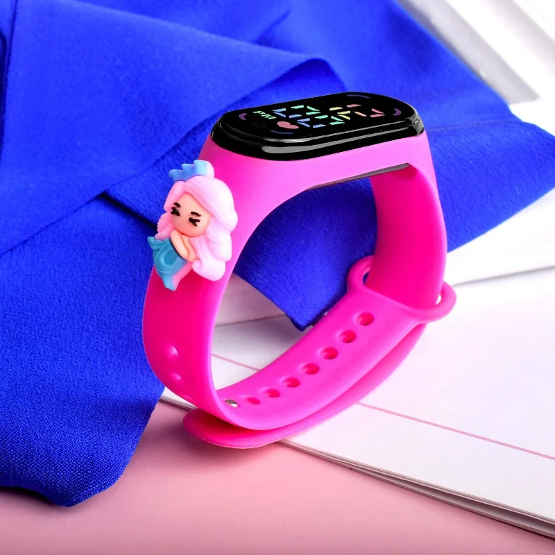M7 Cartoon Princess Led Doll Watch Lovely Outdoor Sports Electronic Watch