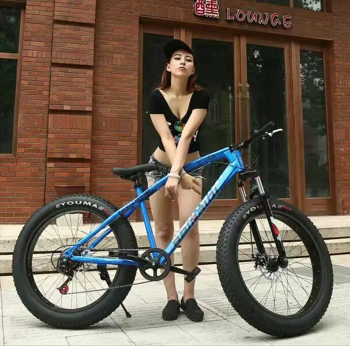 Factory Cheap 26 inch fat bike male 4.0 fat Tire aluminium alloy mountain bike OEM beach cycling fatbike snow bicycle for men