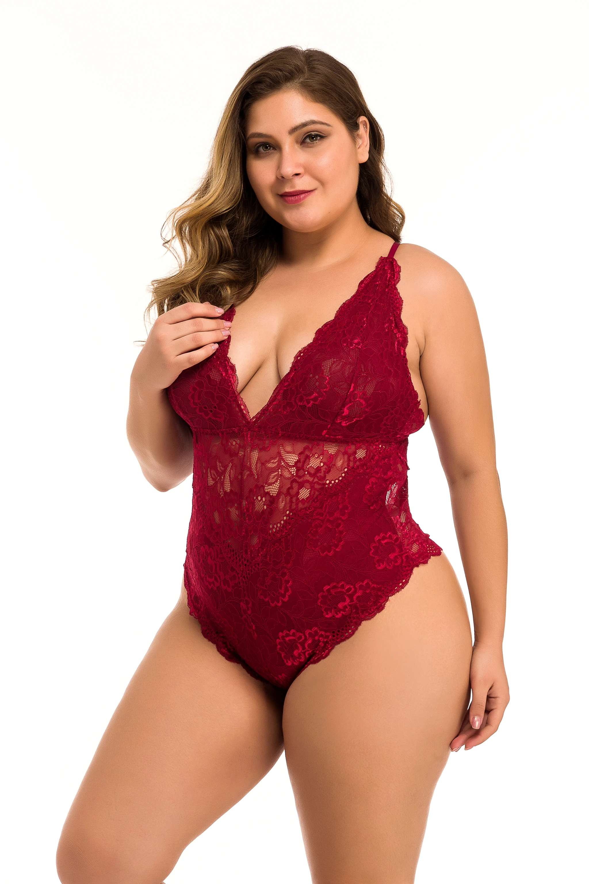 Hot-Transparent Japanese Mature Women Corset Bodysuit Teddy Plus Size All Lace Sexy Femme England Hot Sexy Girl Photo Lingerie