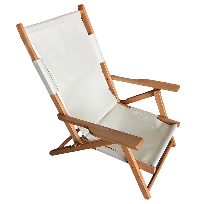 
Adjustable Reclining Wood Beach Canvas Outdoor Wood Camping Leisure Picnic Folding Chair 