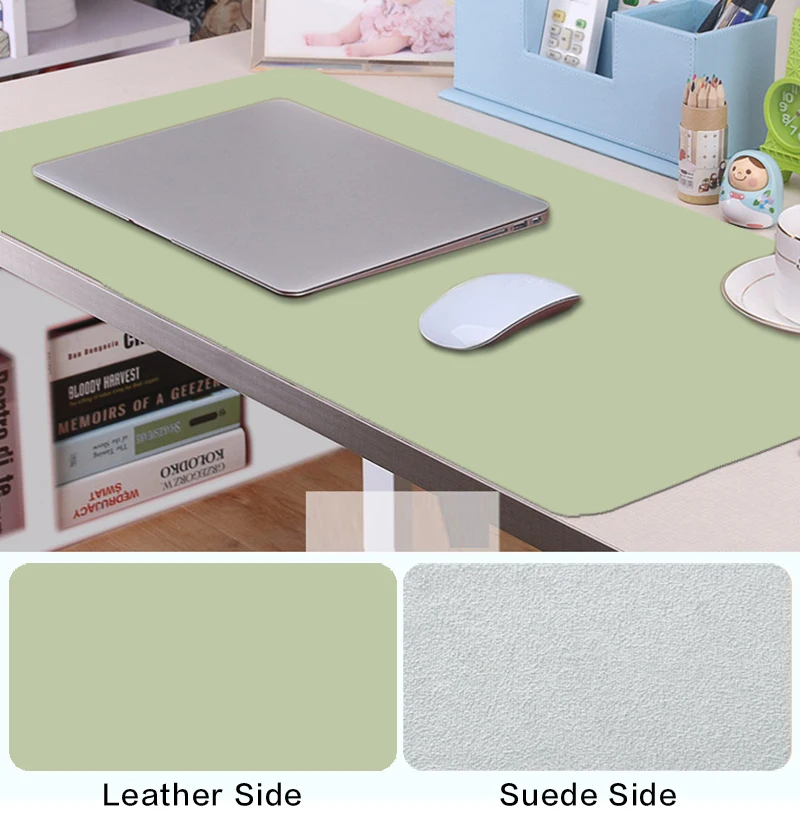 Custom deskmat Any Size Double-sided waterproof PU leather computer desk mat mouse