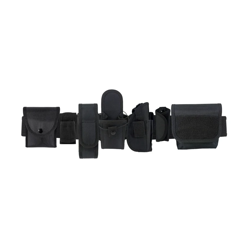 ZGJINLONG Multi-functional Tactical Belt with 7 Components Pouches Bags Holster Gear Security Guard Belt