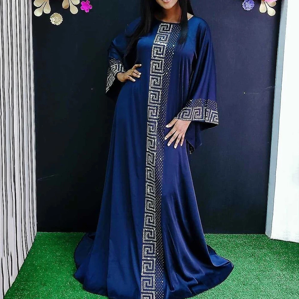loose women long dress casual african style femme vestiods vintage retro muslim lady maxi dresses robe