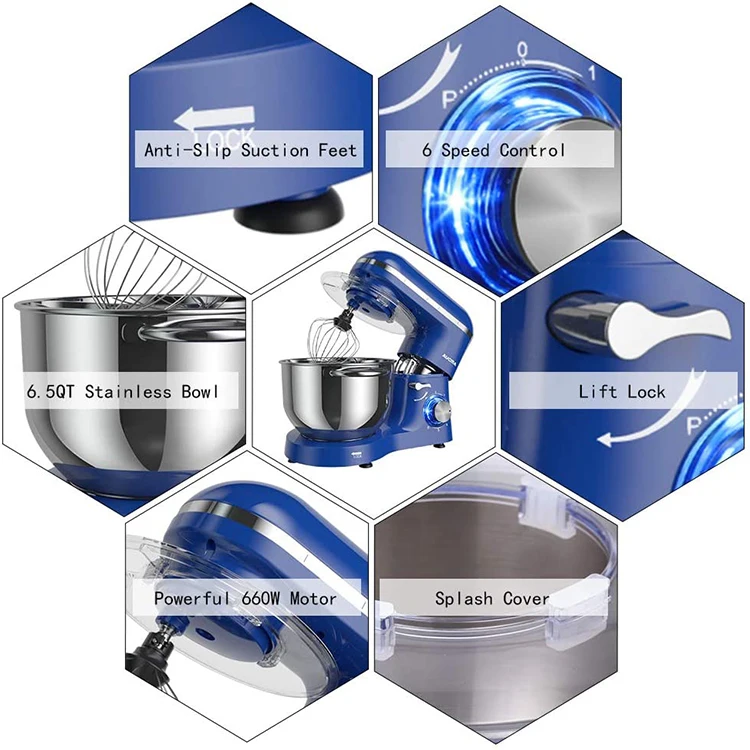 Hot Selling High Quality Vertical Mixer 5.5l 1100w Food Mixer Multi-Function