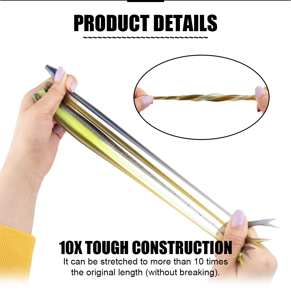 Spinpoler TPR Floating Jerk Bait Shad Minnow Soft Fishing Lure 10x Strong Artificial Bait Split Tail Drop Shot Bass Pike Zander