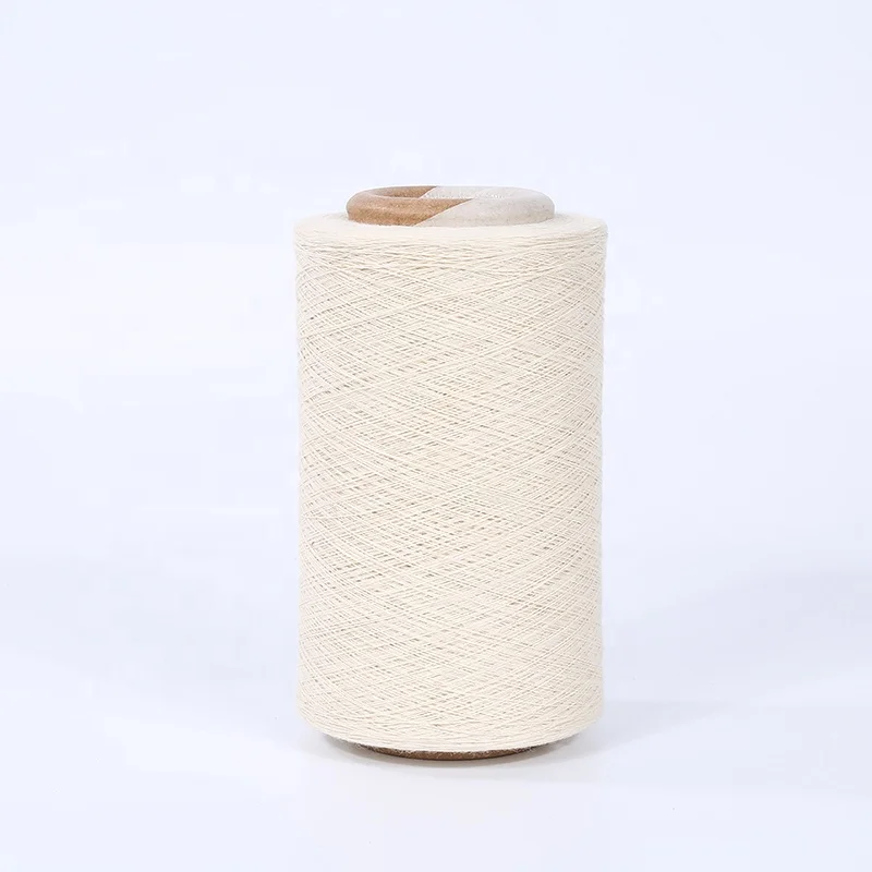Eco-friendly High Quality low twist NE6/1 NE8/1 glove cotton knitting yarn cvc 65/35 raw white yarn for knitting glove