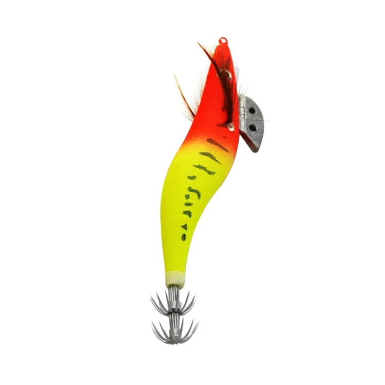 Factory Egi  Colorful Octopus Shrimp mold Wooden lure bait Squid Jigger Hook Squid Fishing Hook