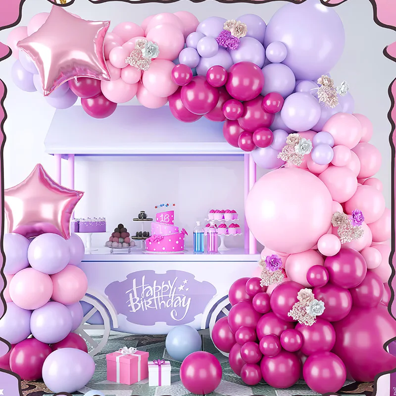 Rose Red Metal Gold Party Balloon Wedding Globos de Party Decorations Birthday Wedding Balloons