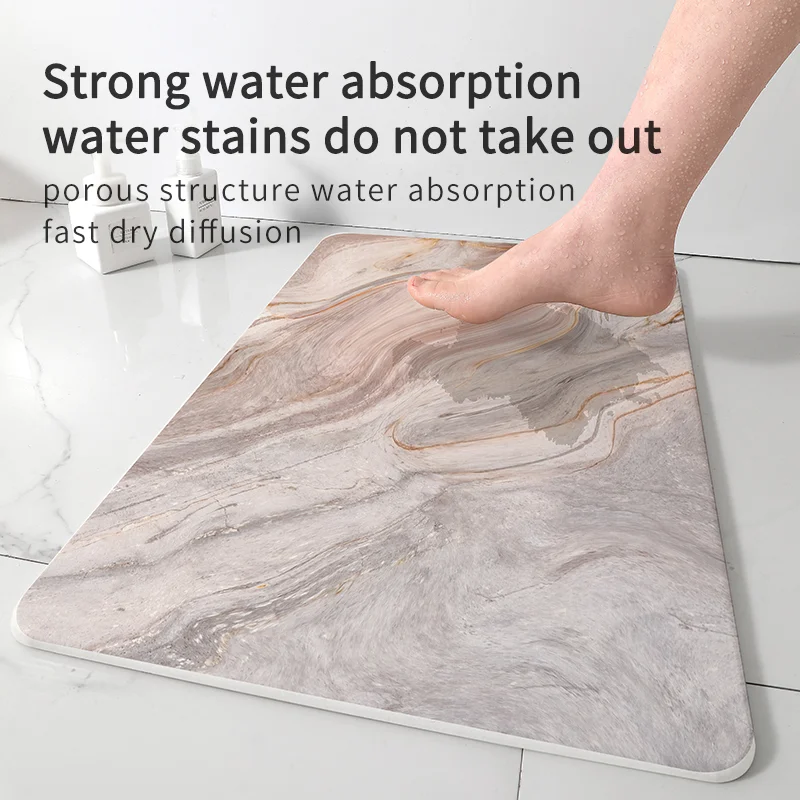 39X60cm Stone Dry Dish Mat Natural Non-Slip Custom Diatomite Stone Dish Dry Mat For Kitchen Non-slip Stone Bath Mat