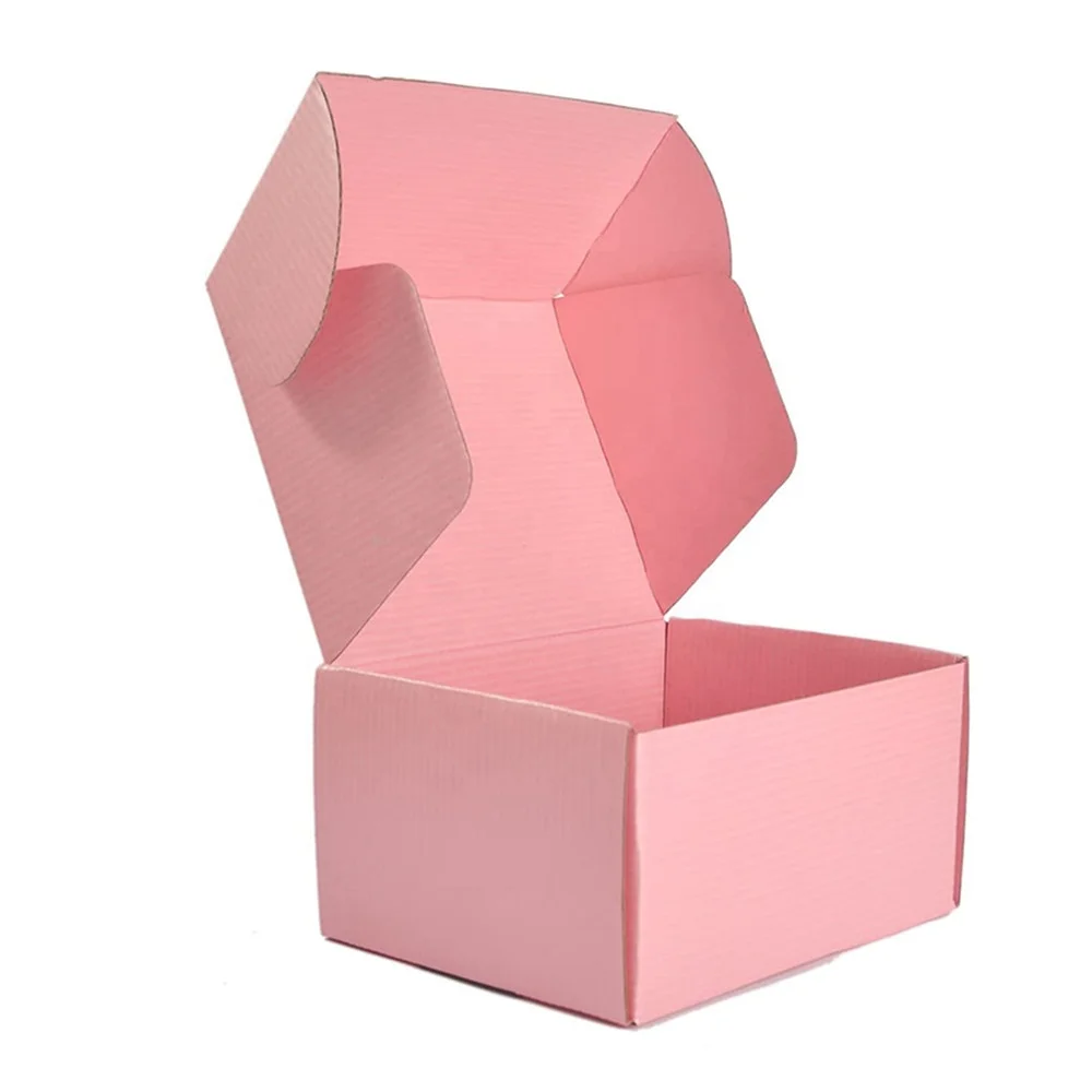 Custom printing color ecommerce parcel delivery postal carton mailer hard cardboard packing box with compartments