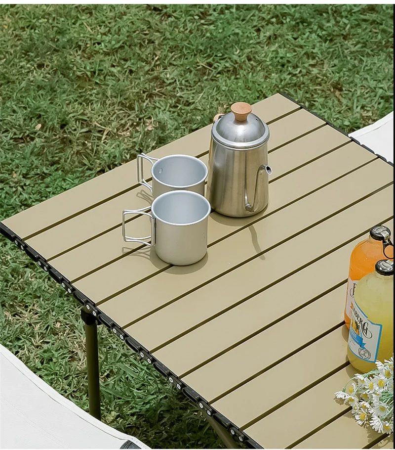 Outdoor table folding picnicportable self-driving tour camping table aluminum alloy surface car egg roll