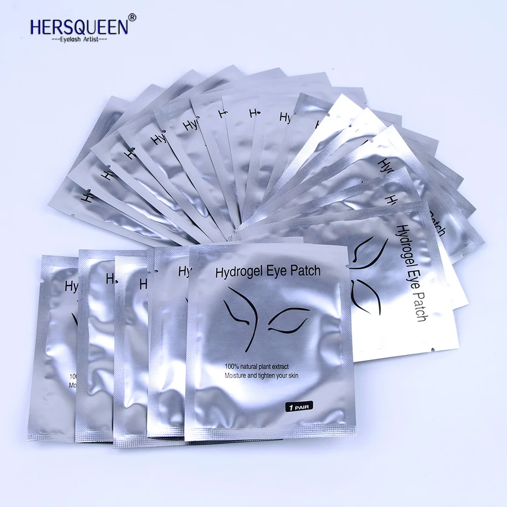 HERSQUEEN top quality eye patches eyelash extensions professional eyepatch medical safe hydrogel mineral eye pads oem supplier
