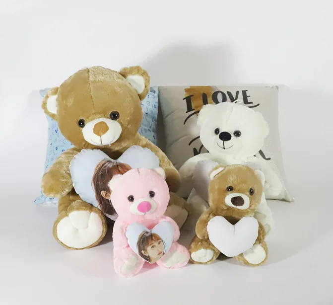 Sublimation blank Plush Toys valentine teddy bears sublimation bear